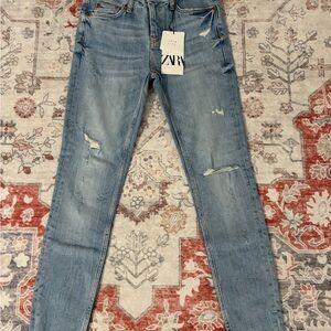 Zara Sky Blue Denim Jeans